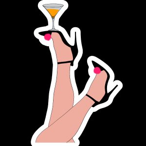 Heels pink sticker
